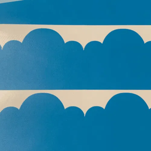 cotton cande stencil clouds shaped stencil