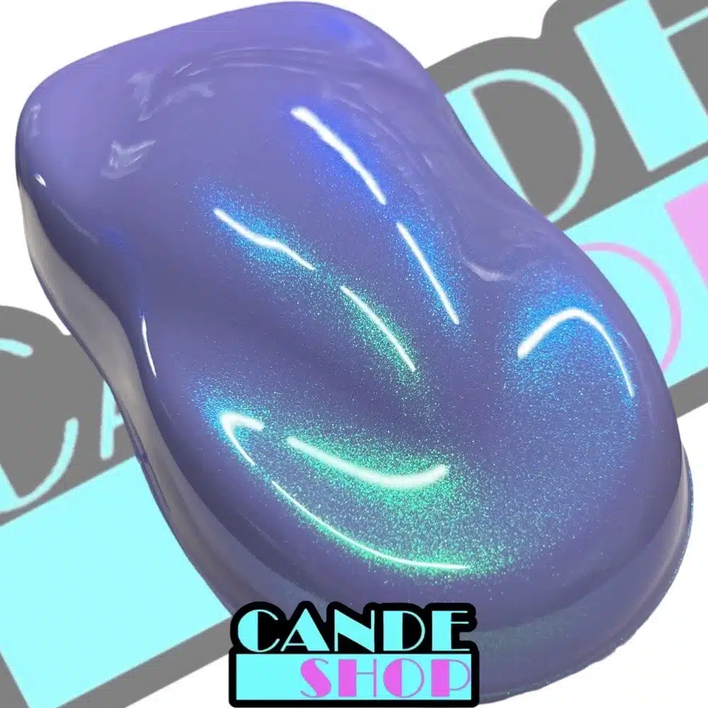 emerald green ecstasy spray out over lilac dream base coat