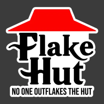 flake hut sticker