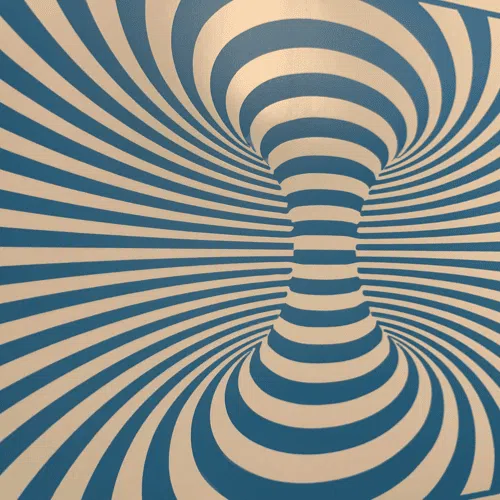 optical illusion column stencil