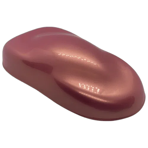 peach pearl spray out over white speed shape